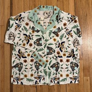 Anthropologie LyreBird pajama shirt